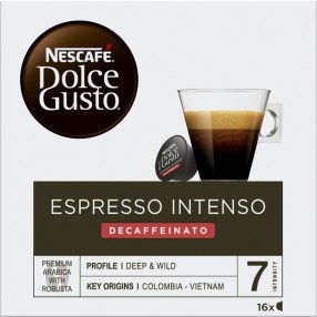 NESCAFE DOLCE GUSTO Cafe espresso intenso descafeinado 16 capsulas